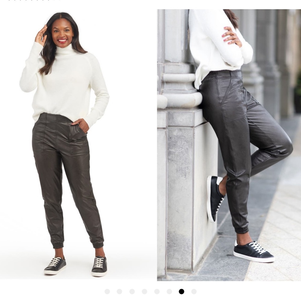 SPANX faux Leather jogger pants  L